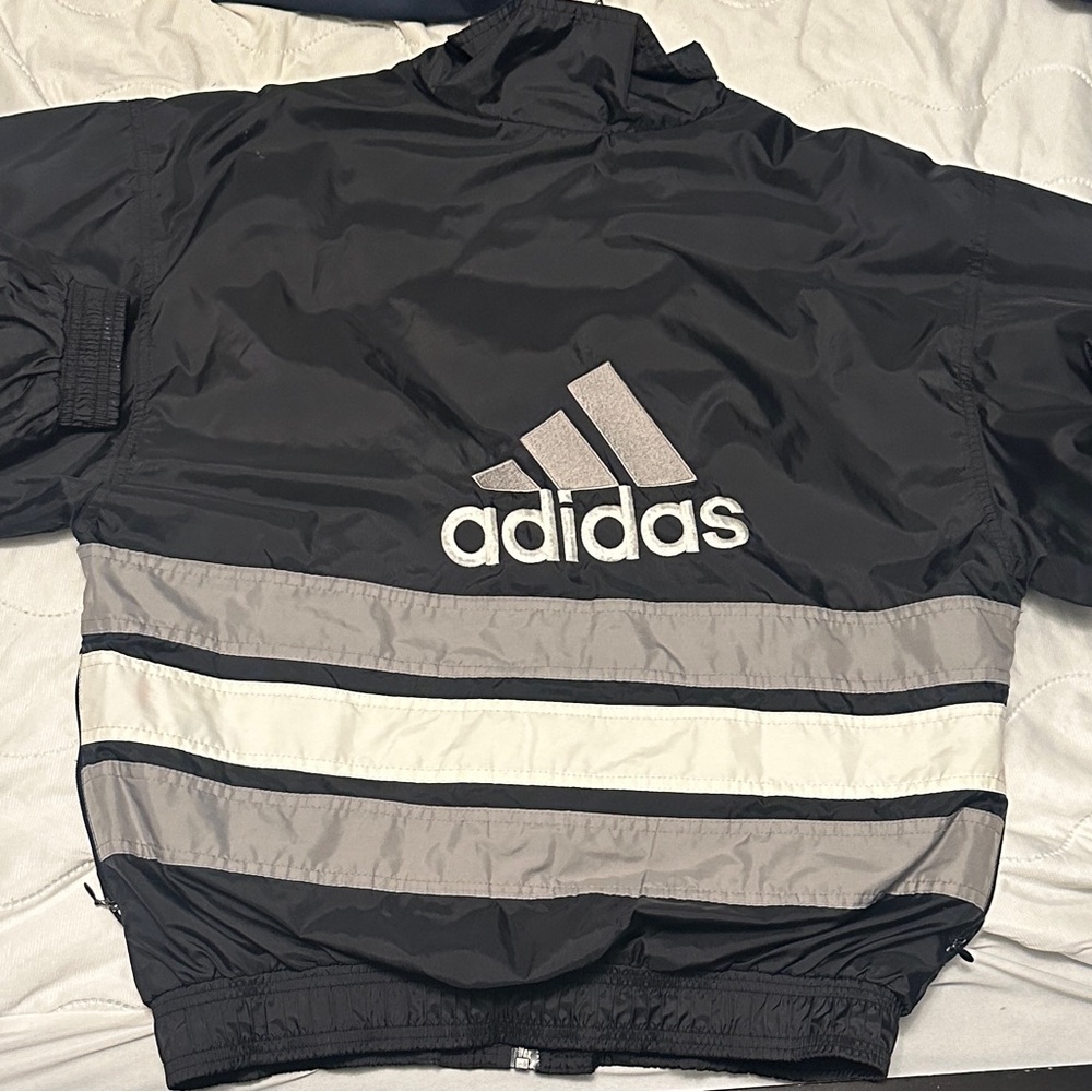 Vintage 90s Adidas Jacket - Mens Small Black